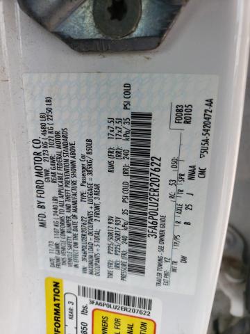 VIN 3FA6P0LU2ER207622 2014 Ford Fusion, Se Hybrid no.12