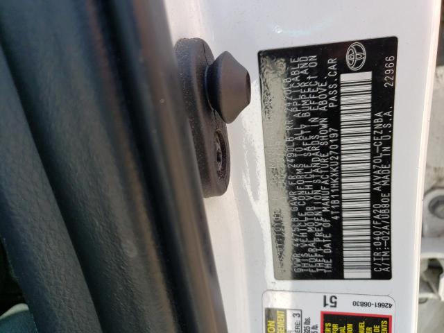2019 TOYOTA CAMRY L - 4T1B11HKXKU270197