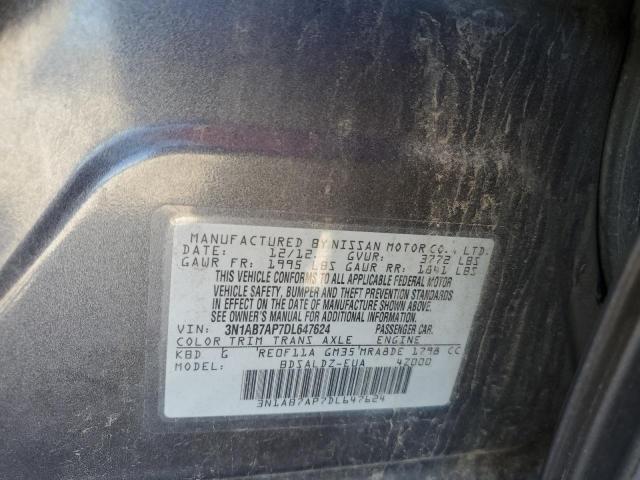 VIN 3N1AB7AP7DL647624 2013 Nissan Sentra, S no.12