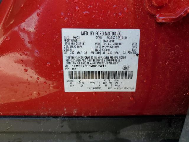 2021 FORD EXPLORER L - 1FMSK7FH5MGB55211