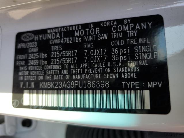 VIN KM8K23AG8PU186398 2023 Hyundai Kona, SE no.14