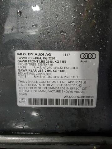 VIN WA1JCCFS2JR018156 2018 AUDI Q3 no.14