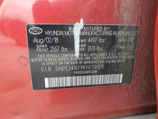 2019 HYUNDAI SONATA LIM - 5NPE34AF9KH729109