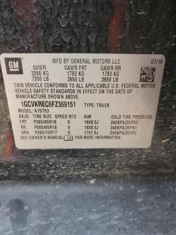 2015 CHEVROLET SILVERADO - 1GCVKREC6FZ369151