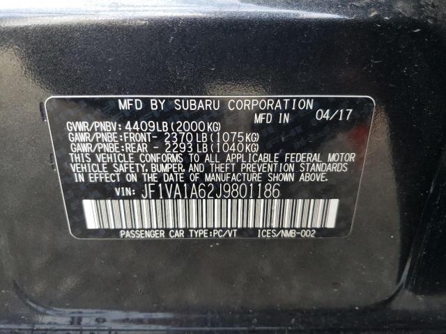 2018 SUBARU WRX - JF1VA1A62J9801186
