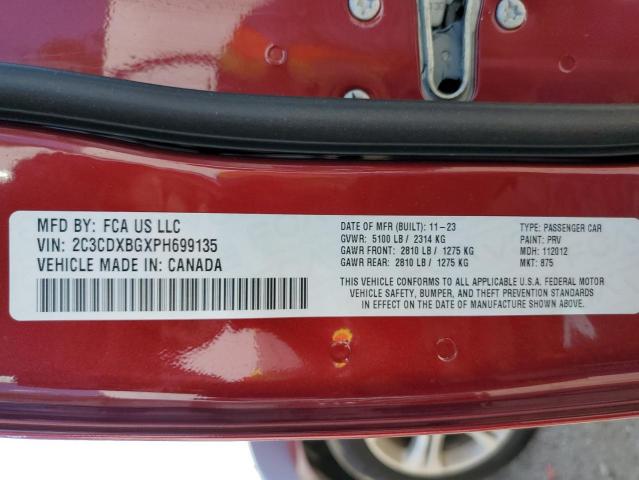 VIN 2C3CDXBGXPH699135 2023 Dodge Charger, Sxt no.12