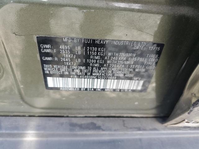 2016 SUBARU OUTBACK 2. - 4S4BSBNC1G3275608