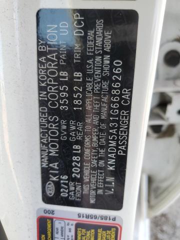 VIN KNADM5A31G6686260 2016 KIA RIO no.12