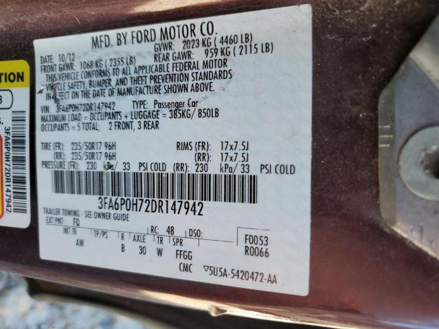 VIN 3FA6P0H72DR147942 2013 Ford Fusion, SE no.13