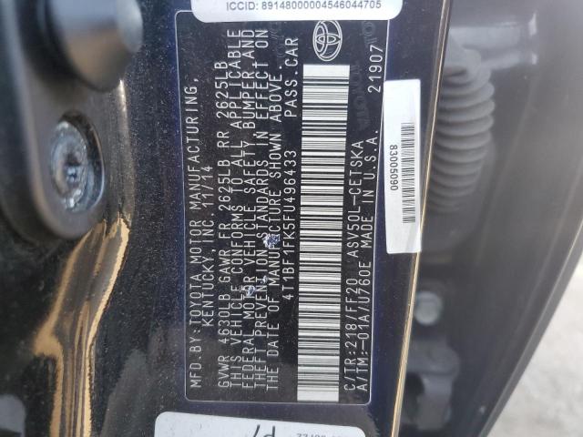 VIN 4T1BF1FK5FU496433 2015 Toyota Camry, LE no.12