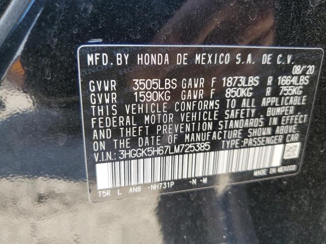 2020 HONDA FIT SPORT - 3HGGK5H67LM725385