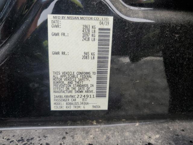 2019 NISSAN ALTIMA S - 1N4BL4BV9KC224911