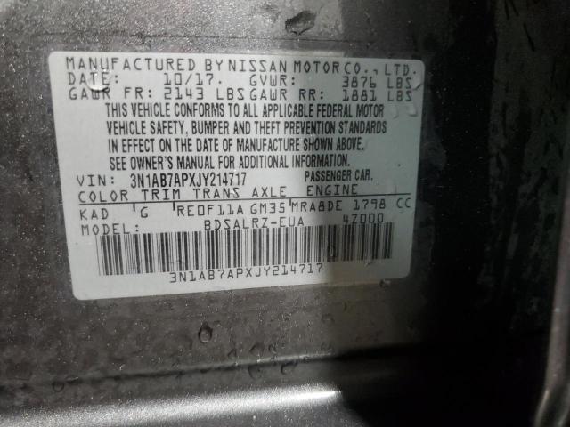 2018 NISSAN SENTRA S - 3N1AB7APXJY214717