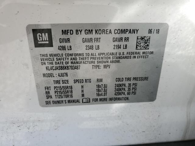 2019 BUICK ENCORE PRE - KL4CJASB6KB703487