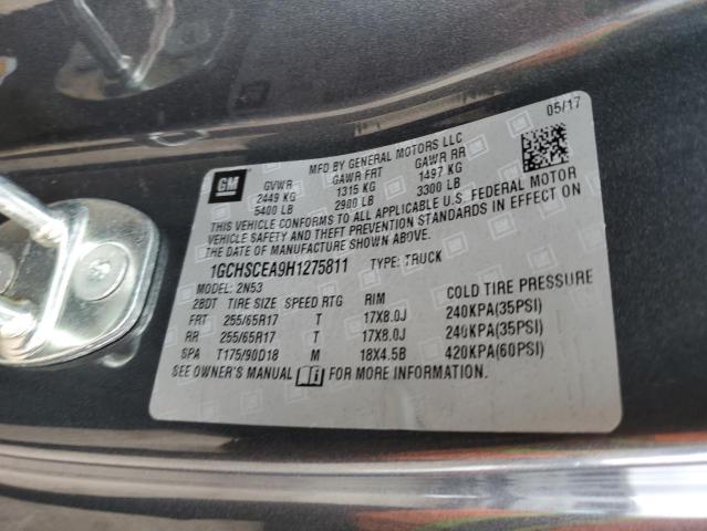 2017 CHEVROLET COLORADO L - 1GCHSCEA9H1275811