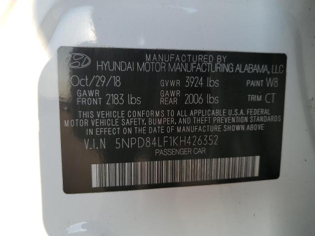 VIN 5NPD84LF1KH426352 2019 Hyundai Elantra, Sel no.13