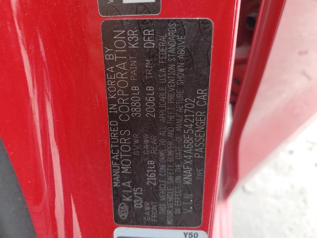 VIN KNAFX4A68F5421702 2015 KIA Forte, LX no.12