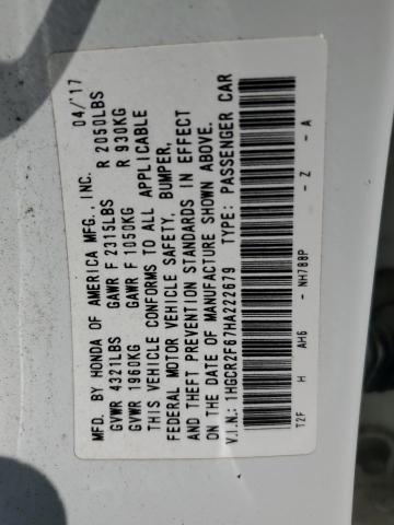 2017 HONDA ACCORD SPO - 1HGCR2F67HA222679