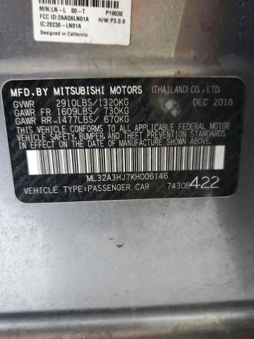2019 MITSUBISHI MIRAGE ES - ML32A3HJ7KH006146