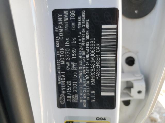 2021 HYUNDAI VENUE SEL - KMHRC8A31MU063981