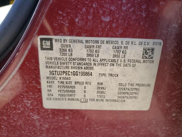 2016 GMC SIERRA K15 - 3GTU2PEC1GG199864
