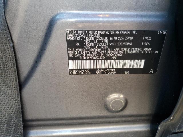 2017 TOYOTA RAV4 LIMIT - 2T3DFREV5HW573704