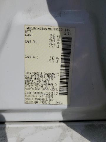 2016 NISSAN ALTIMA 2.5 - 1N4AL3AP0GN316347