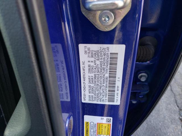 2019 HONDA ACCORD SPO - 1HGCV1F30KA160383