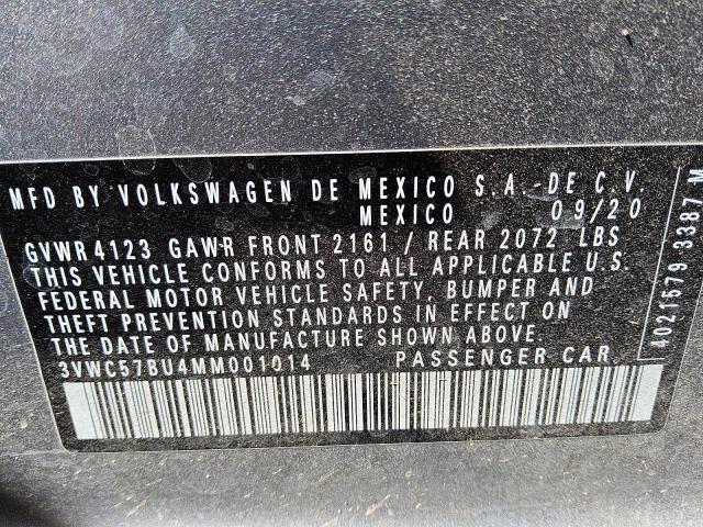 VIN 3VWC57BU4MM001014 2021 Volkswagen Jetta, S no.12