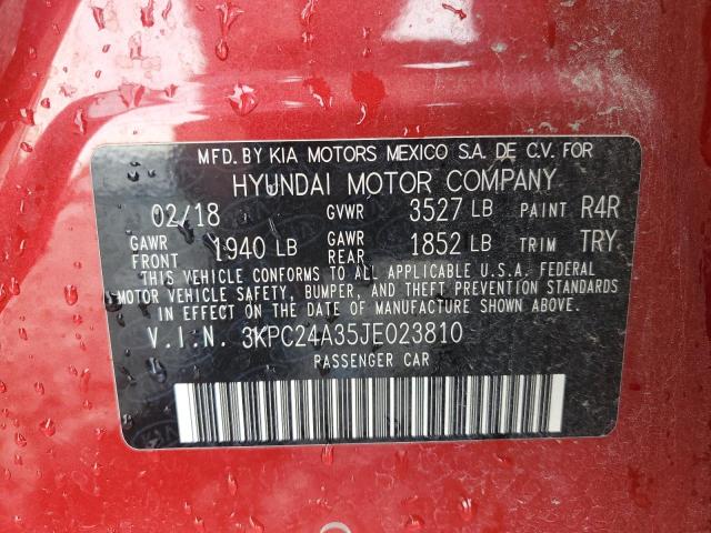 VIN 3KPC24A35JE023810 2018 Hyundai Accent, SE no.13