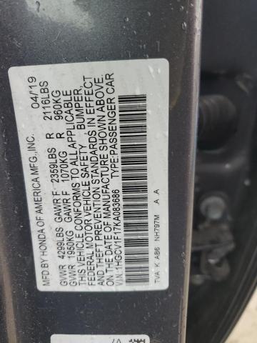 2019 HONDA ACCORD LX - 1HGCV1F17KA083686