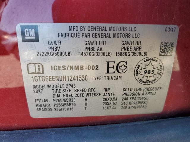 2017 GMC CANYON DEN 1GTG6EEN9H1241530