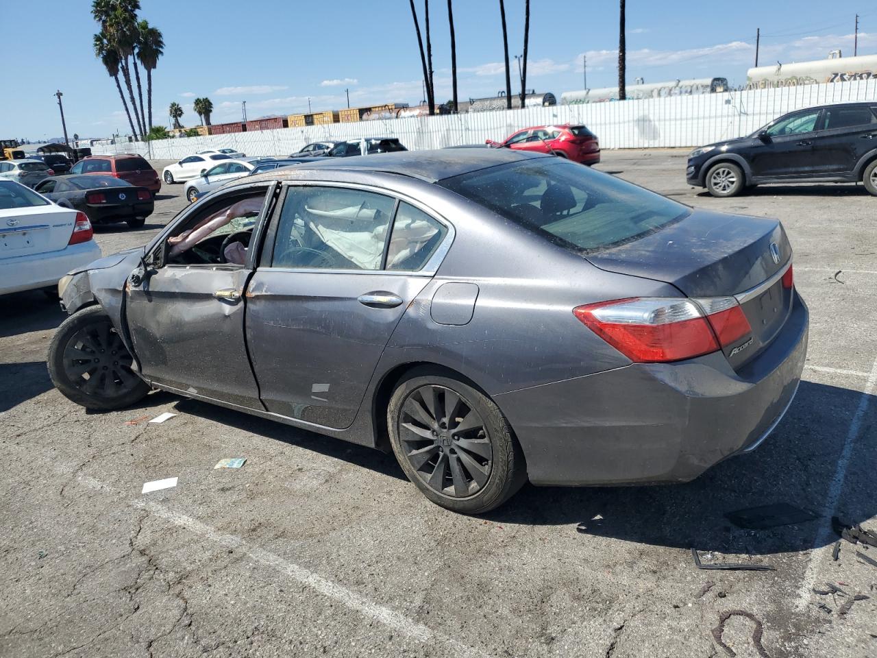 HONDA ACCORD LX 2013 gray sedan 4d gas 1HGCR2F30DA172952 photo #3