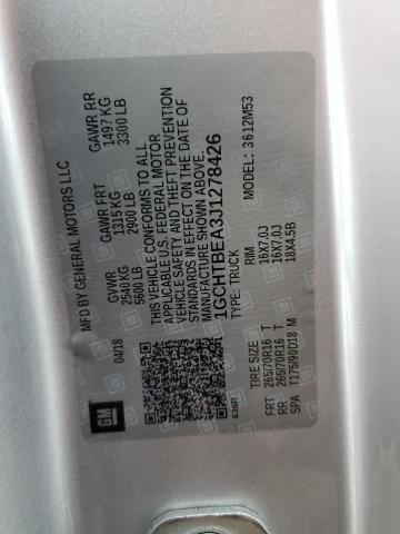 2018 CHEVROLET COLORADO - 1GCHTBEA3J1278426
