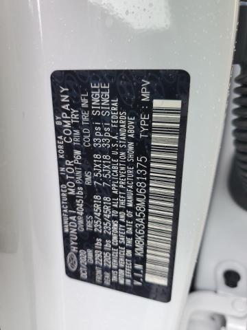 2021 HYUNDAI KONA KM8K63A58MU681375