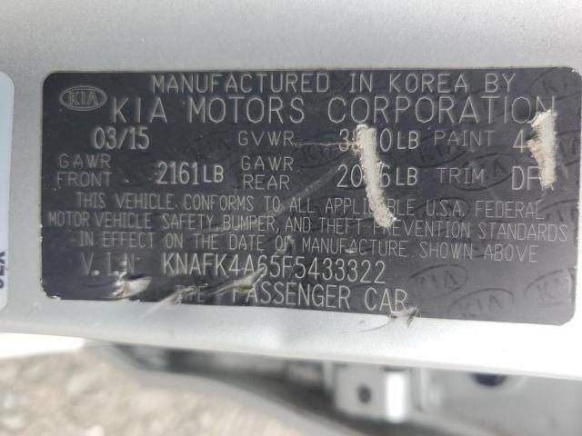 VIN KNAFK4A65F5433322 2015 KIA Forte, LX no.12