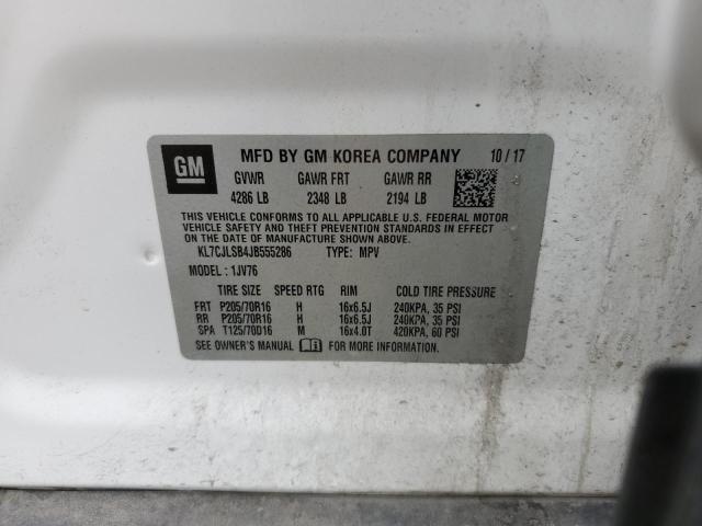 2018 CHEVROLET TRAX 1LT - KL7CJLSB4JB555286