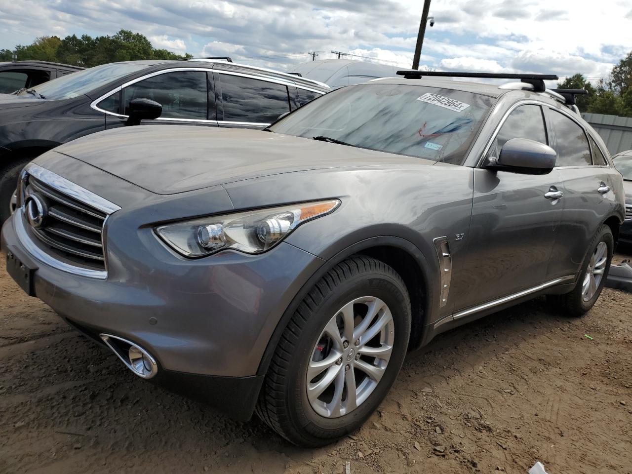 INFINITI QX70 2014 silver  gas JN8CS1MU3EM450255 photo #1