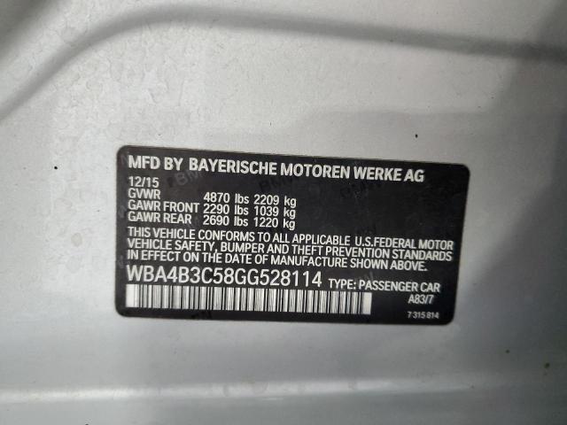 2016 BMW 435 XI GRA WBA4B3C58GG528114