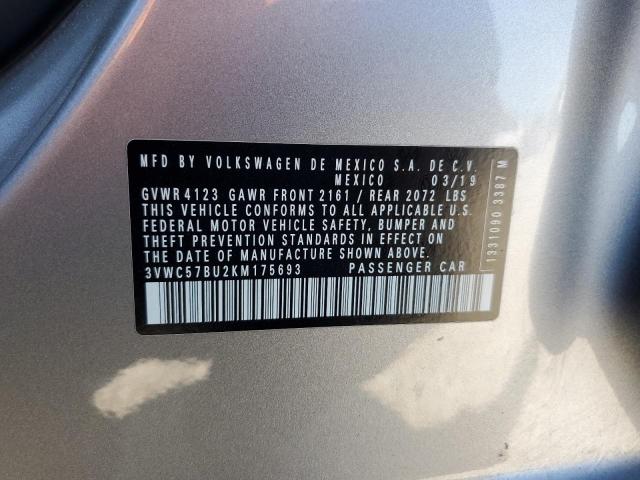 2019 VOLKSWAGEN JETTA S - 3VWC57BU2KM175693