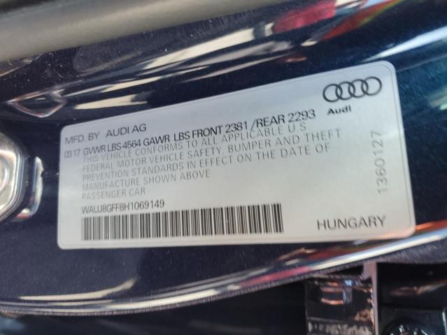 2017 AUDI A3 PREMIUM - WAUJ8GFF8H1069149