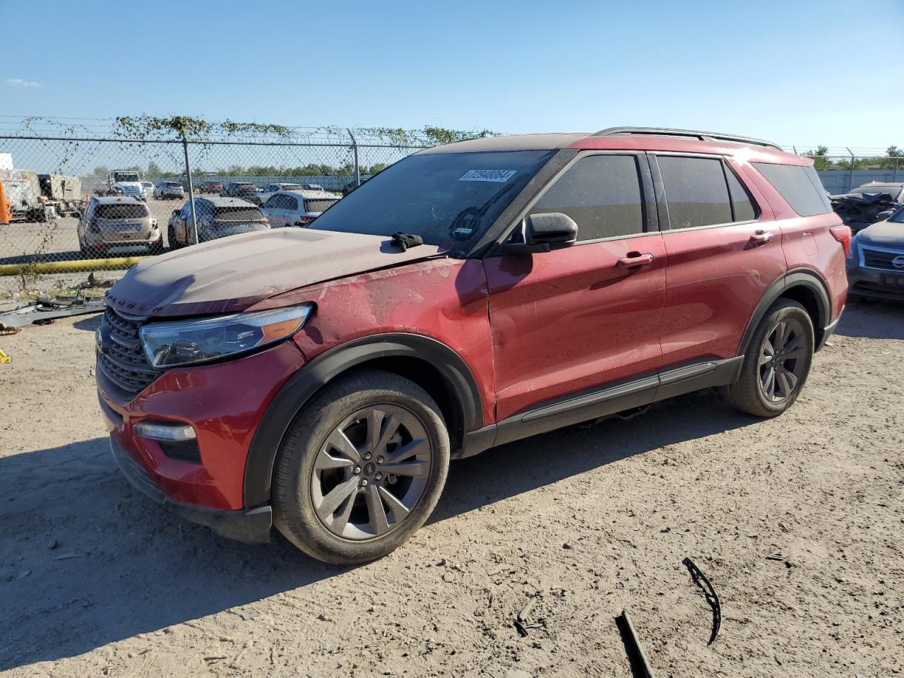 FORD EXPLORER X 2022 red  gas 1FMSK7DH9NGB36892 photo #1