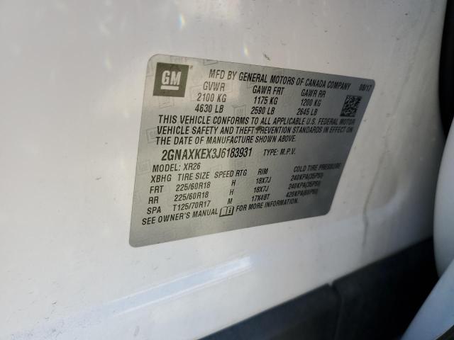 2018 CHEVROLET EQUINOX LT - 2GNAXKEX3J6183931