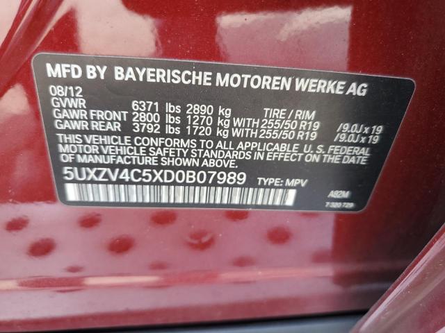 VIN 5UXZV4C5XD0B07989 2013 BMW X5, Xdrive35I no.13