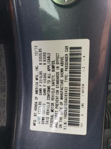 VIN 1HGCR2F5XGA095433 2016 Honda Accord, Sport no.13