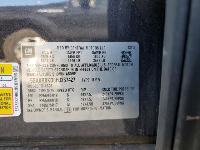 2017 BUICK ENCLAVE - 5GAKRBKD0HJ237427