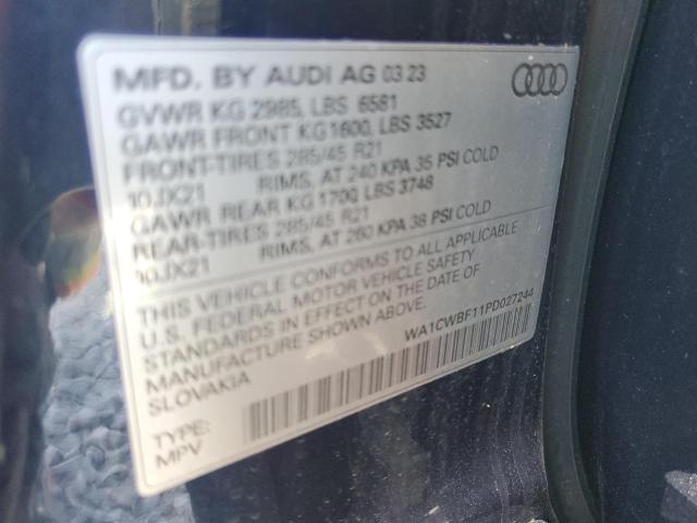 VIN WA1CWBF11PD027244 2023 Audi SQ8, Prestige no.14