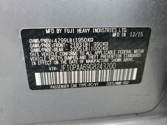 2016 SUBARU IMPREZA - JF1GPAA69G8243200
