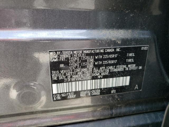2022 TOYOTA RAV4 LE - 2T3F1RFVXNC260067