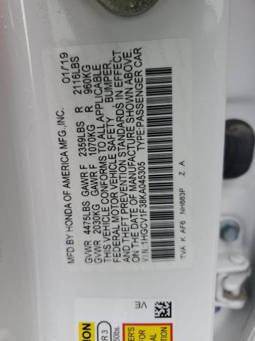 2019 HONDA ACCORD SPO 1HGCV1F38KA045305